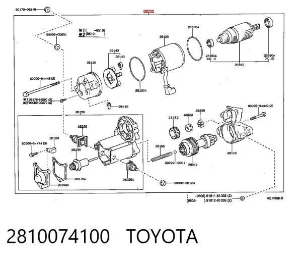 Стартер 2810074100 Toyota