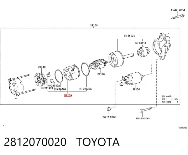  2812070020 Toyota