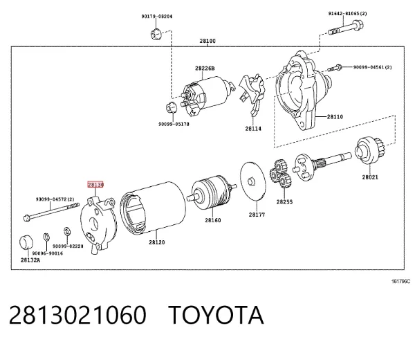 Щеткодержатель стартера 2813021060 Toyota
