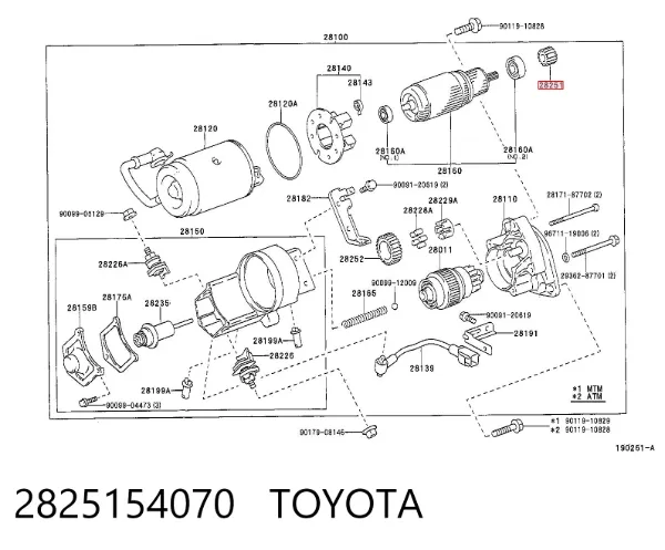  2825154070 Toyota