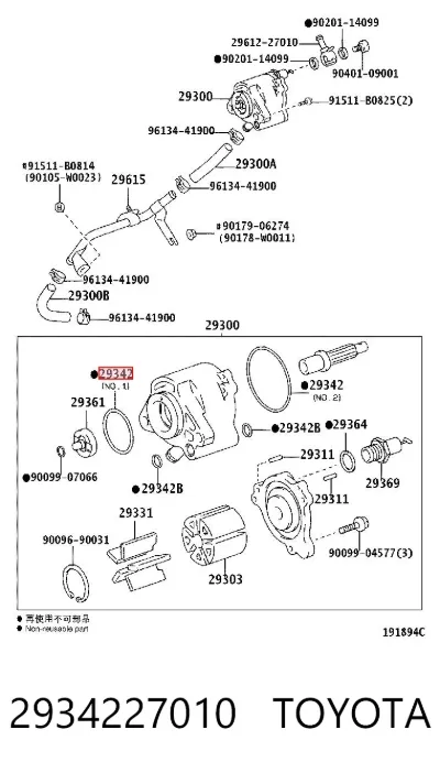 Сальник генератора TOYOTA 2934227010