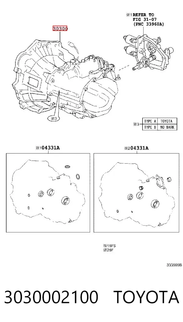 КПП 3030002100 Toyota