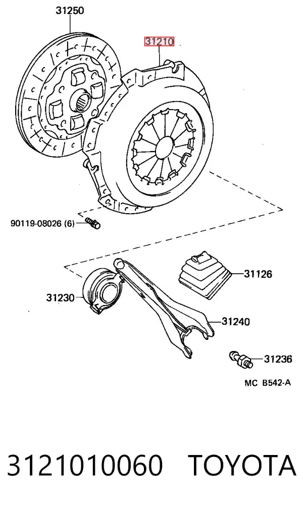 Корзина сцепления 3121010060 Toyota