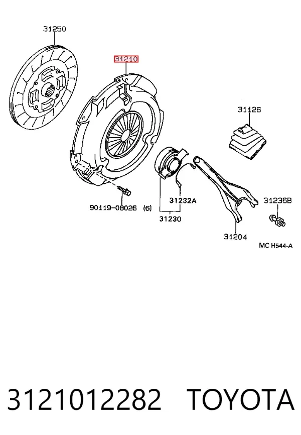 Корзина сцепления 3121012282 Toyota