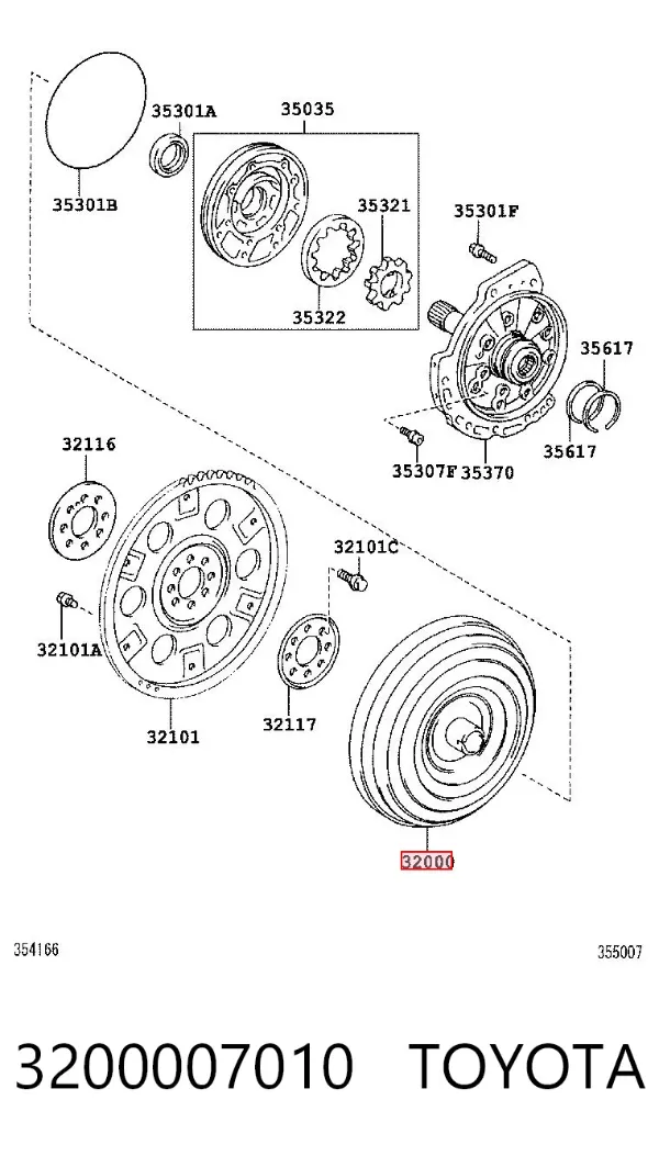 Гидротрансформатор 3200007010 Toyota
