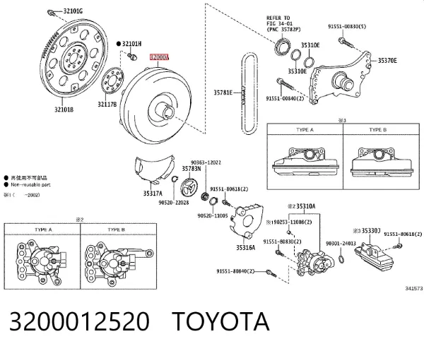 Гидротрансформатор 3200012520 Toyota