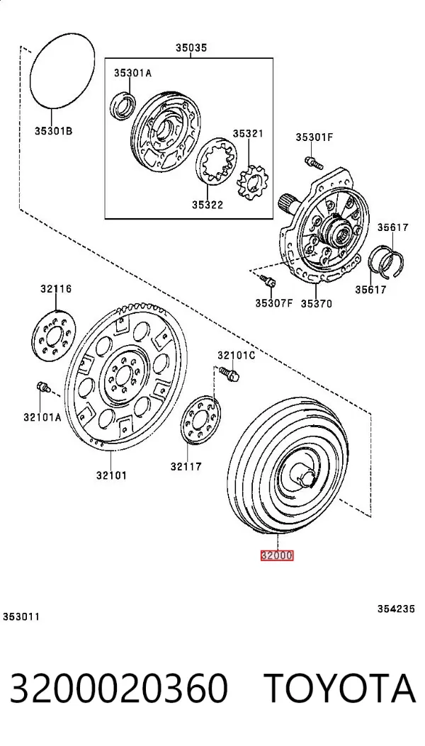 Гидротрансформатор 3200020360 Toyota
