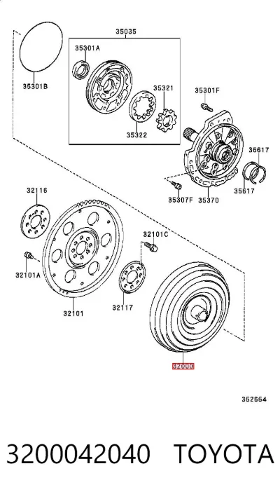 Гидротрансформатор АКПП TOYOTA 3200042040