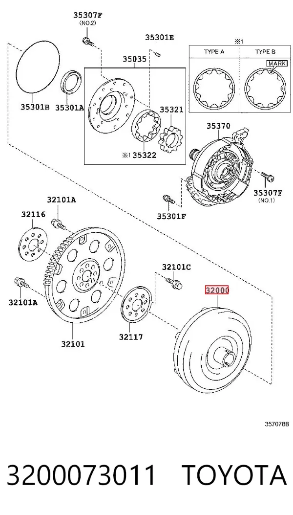 Гидротрансформатор 3200073011 Toyota