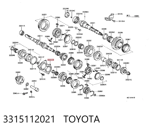 Корпус подшипника дифференциала 3315112021 Toyota
