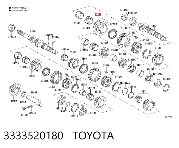  3333520180 Toyota