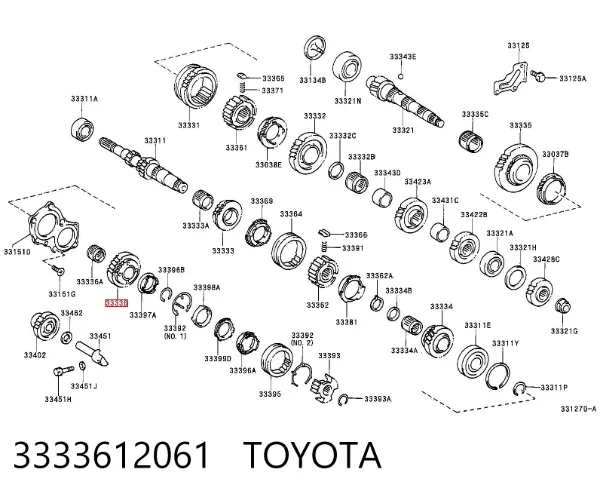 Шестерня 5-й передачи ведущая Toyota Avensis Verso