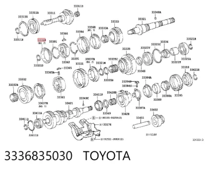 Кольцо синхронизатора TOYOTA 3336835030