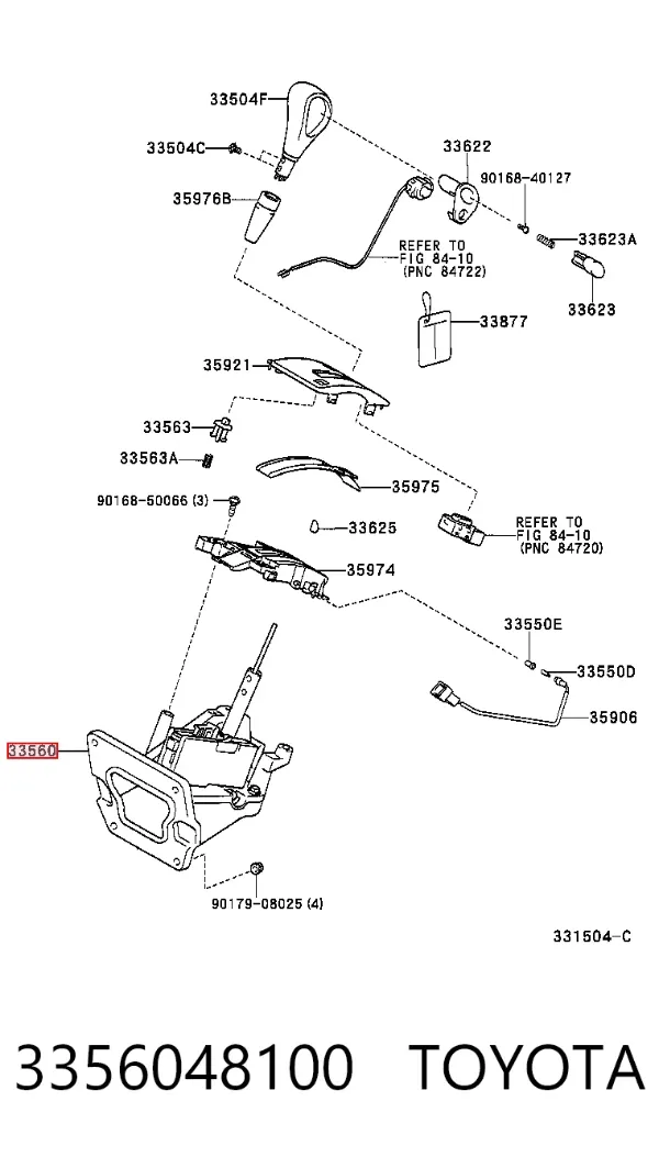 Кулиса переключения передач 3356048100 Toyota
