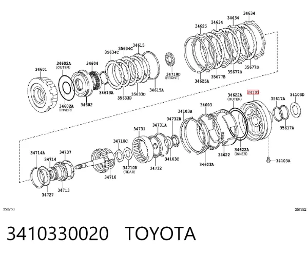  3410330020 Toyota