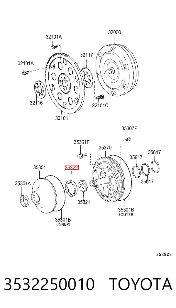  3532250010 Toyota