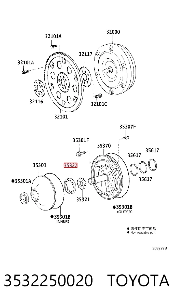  3532250020 Toyota