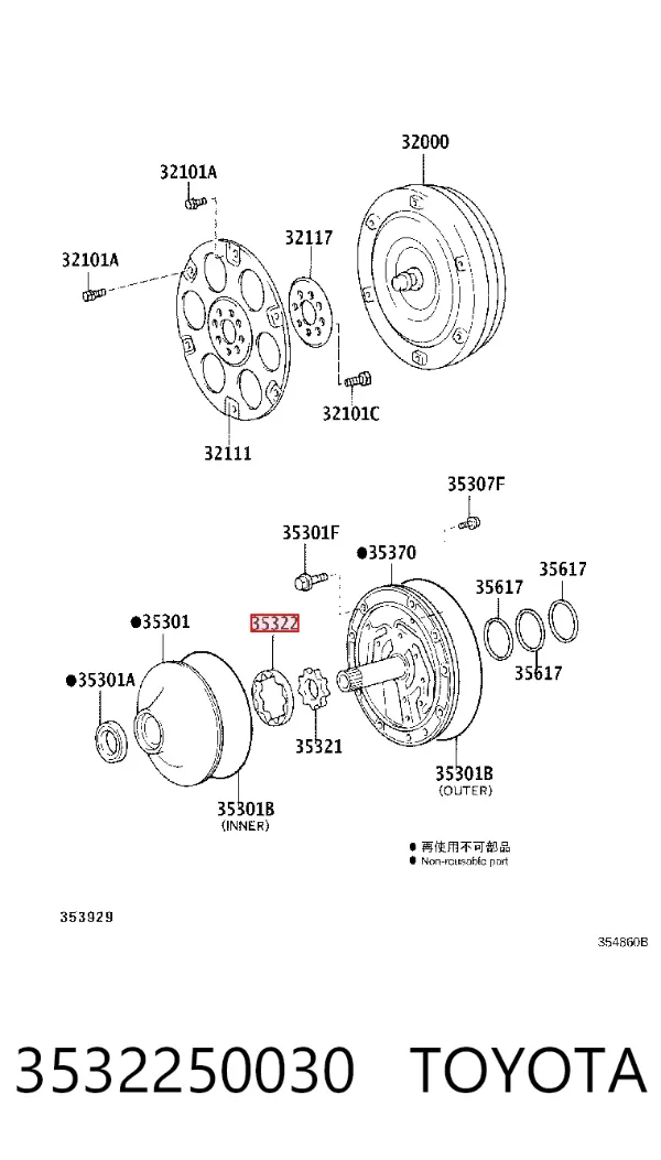  3532250030 Toyota