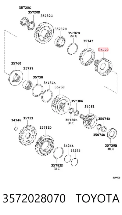 Ремкомплект АКПП TOYOTA 3572028070