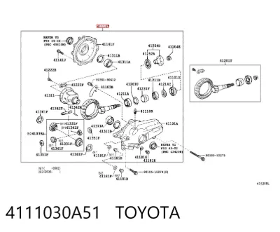 Дифференциал передний TOYOTA 4111030A51