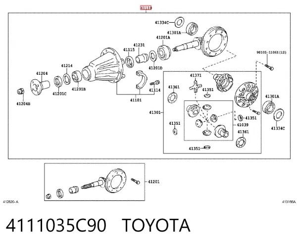 Задний редуктор Toyota Land Cruiser PRADO