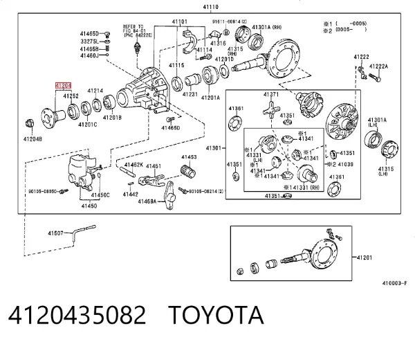 Фланец редуктора 4120435082 Toyota