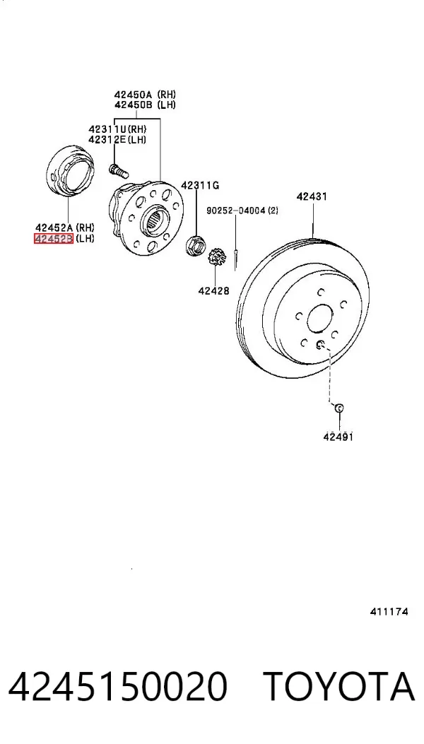  4245150020 Toyota