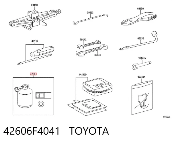  42606F4041 Toyota