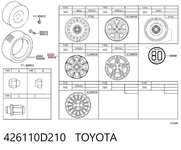  426110D210 Toyota
