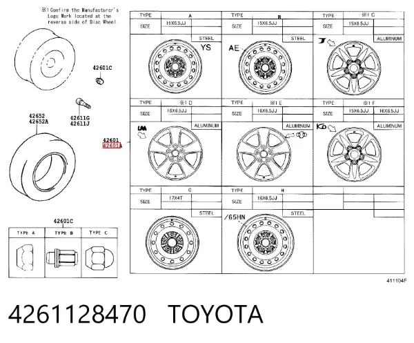  4261128470 Toyota