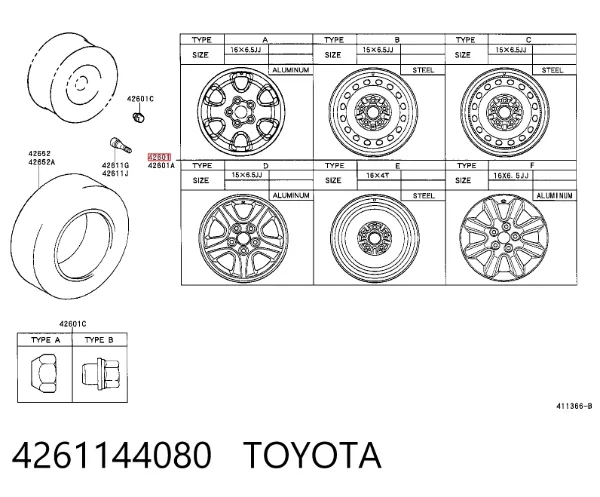  4261144080 Toyota