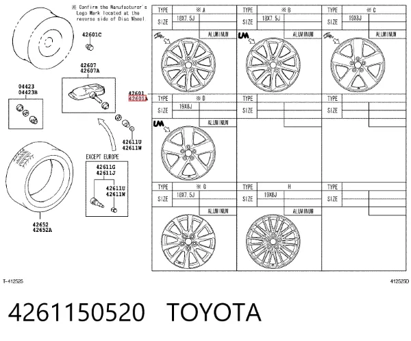  4261150520 Toyota