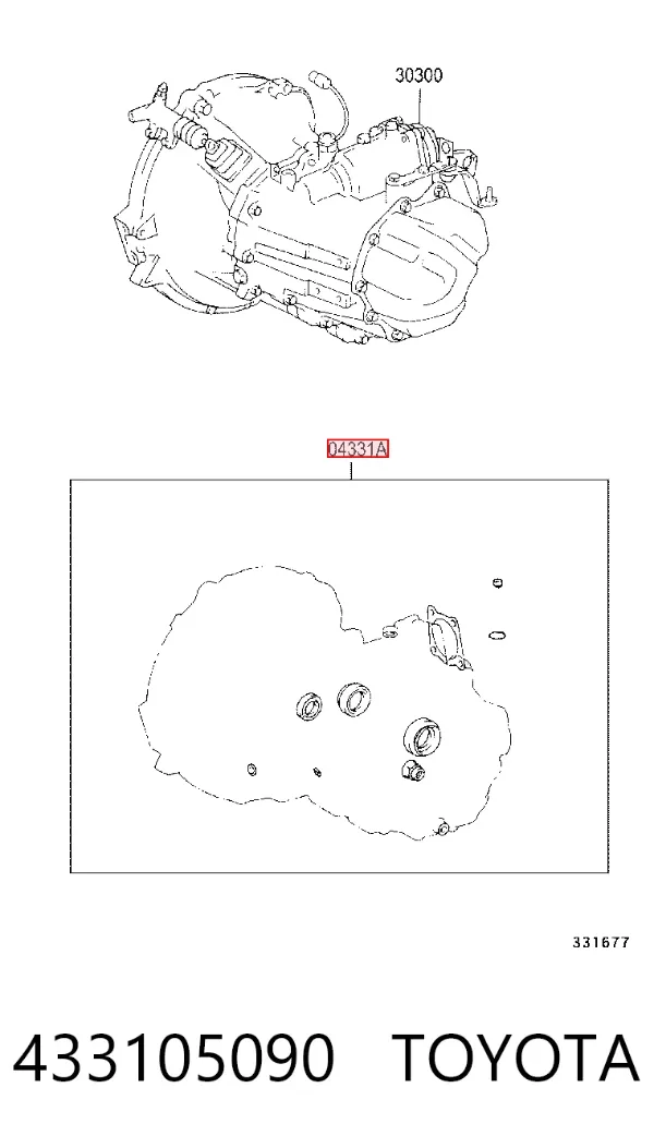 Ремкомплект коробки передач 433105090 Toyota