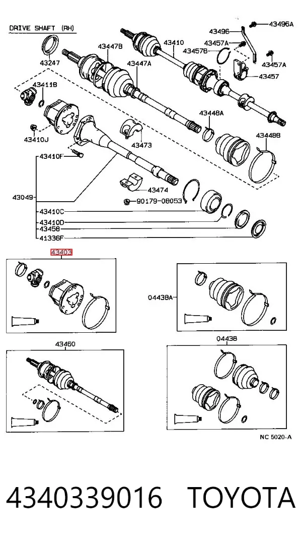 ШРУС внутренний Toyota Corolla E8