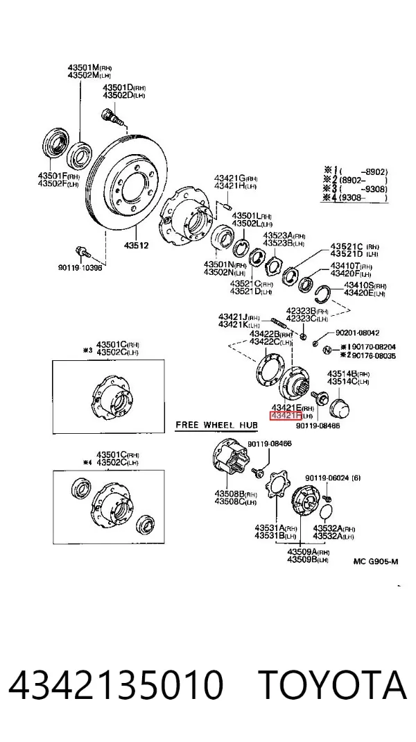  4342135010 Toyota