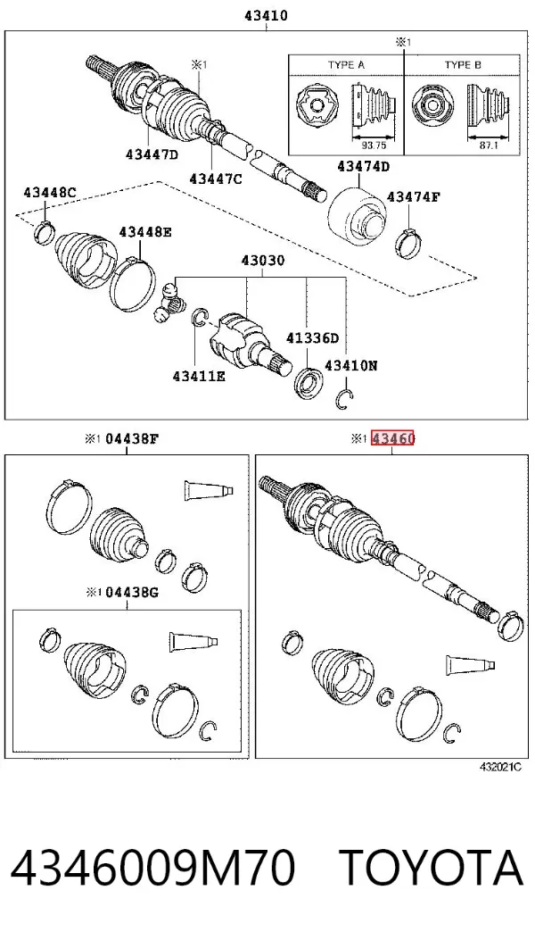 Задняя полуось Toyota Yaris SP90
