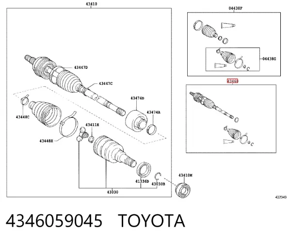 Задняя полуось Toyota Yaris VERSO