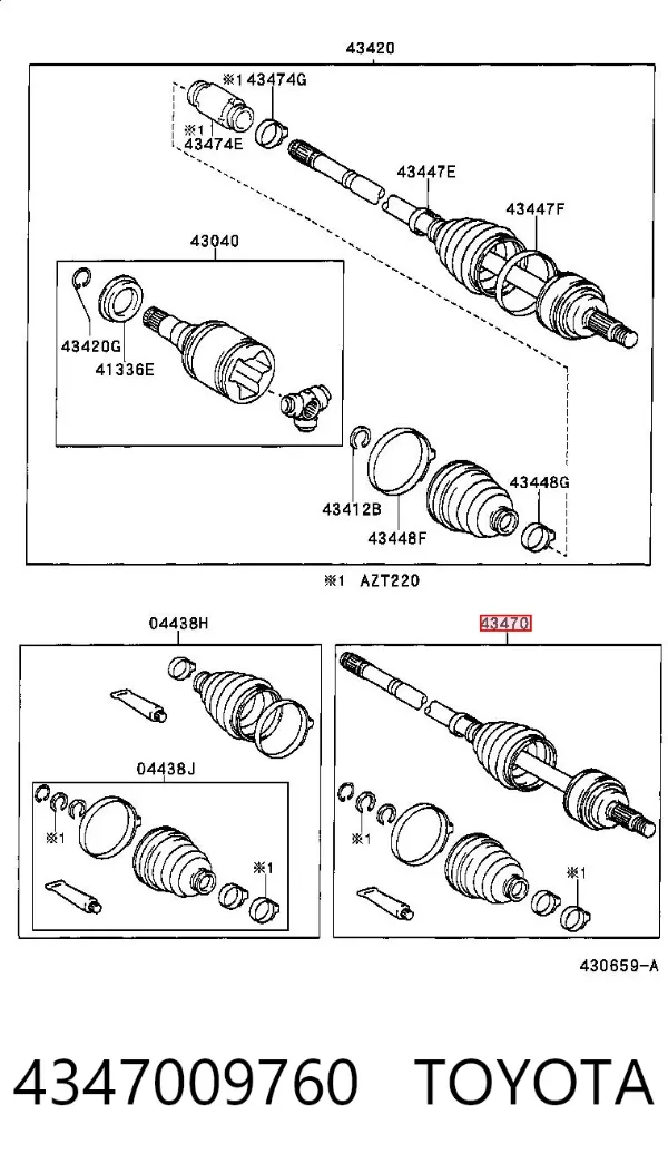 ШРУС наружный передний 4347009760 Toyota
