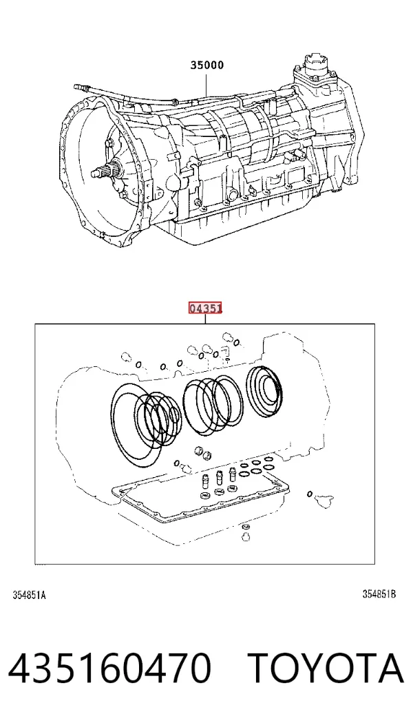 Ремкомплект АКПП 435160470 Toyota
