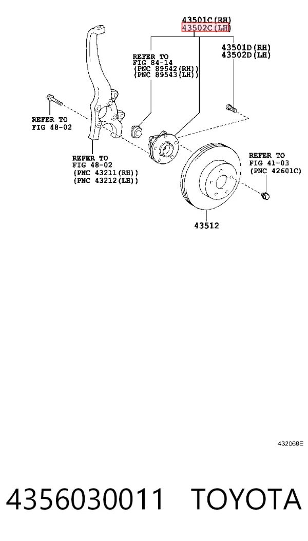 Передняя ступица 4356030011 Toyota