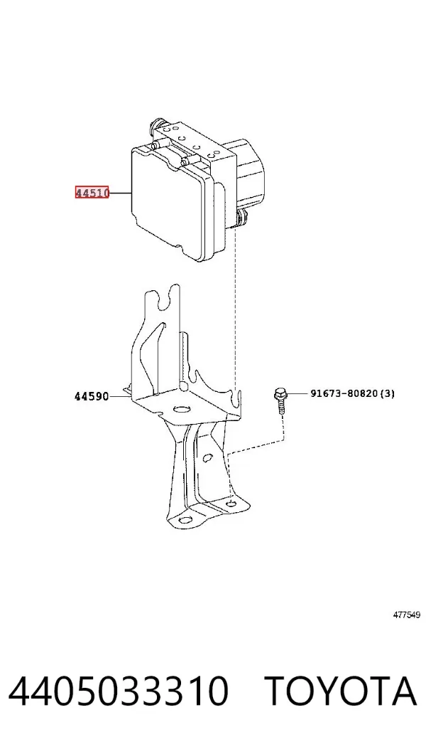 Блок АБС 4405033310 Toyota