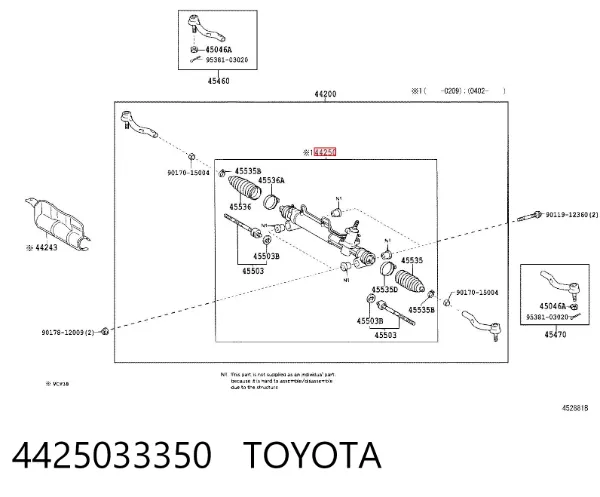 Рулевая рейка 4425033350 Toyota