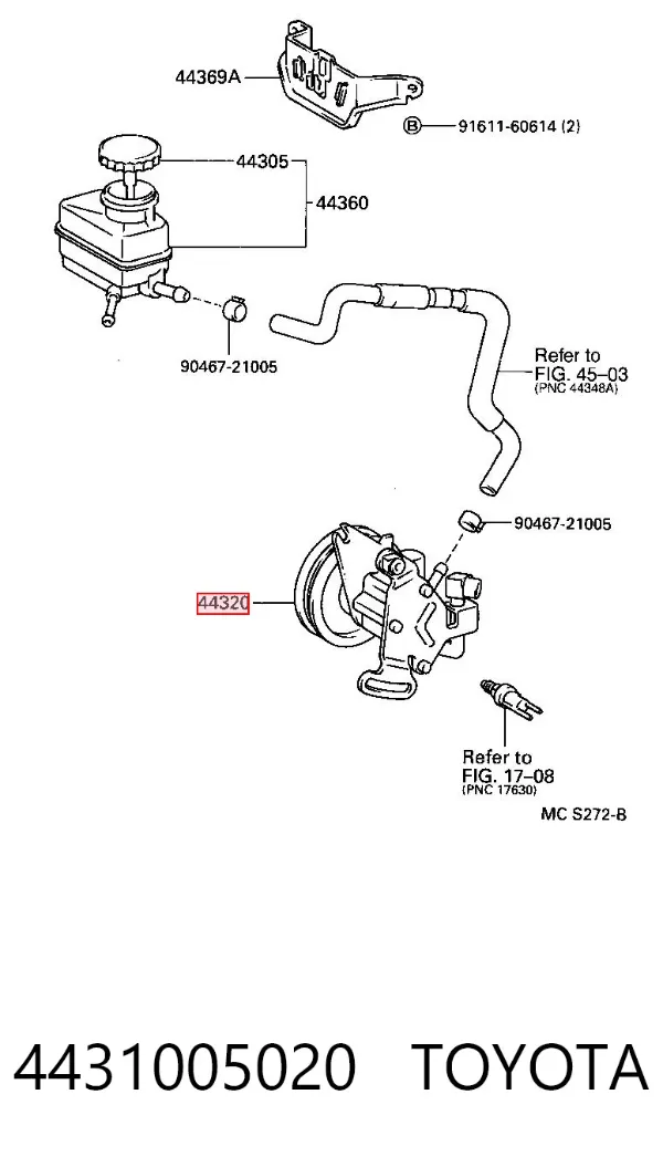 Насос ГУР 4431005020 Toyota