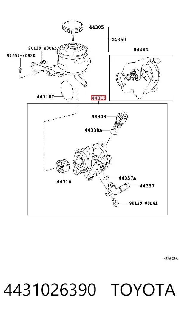 Насос ГУР 4431026390 Toyota