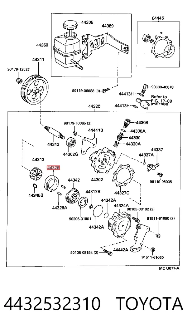 Ротор насоса ГУР 4432532310 Toyota
