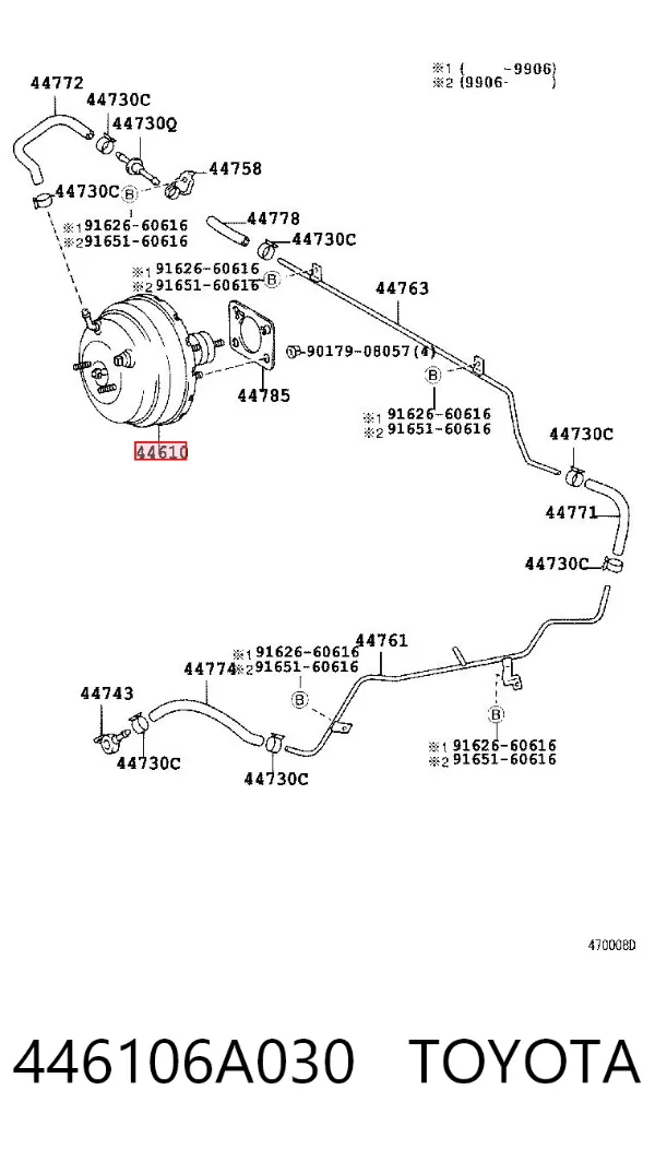 Усилитель тормозов 446106A030 Toyota
