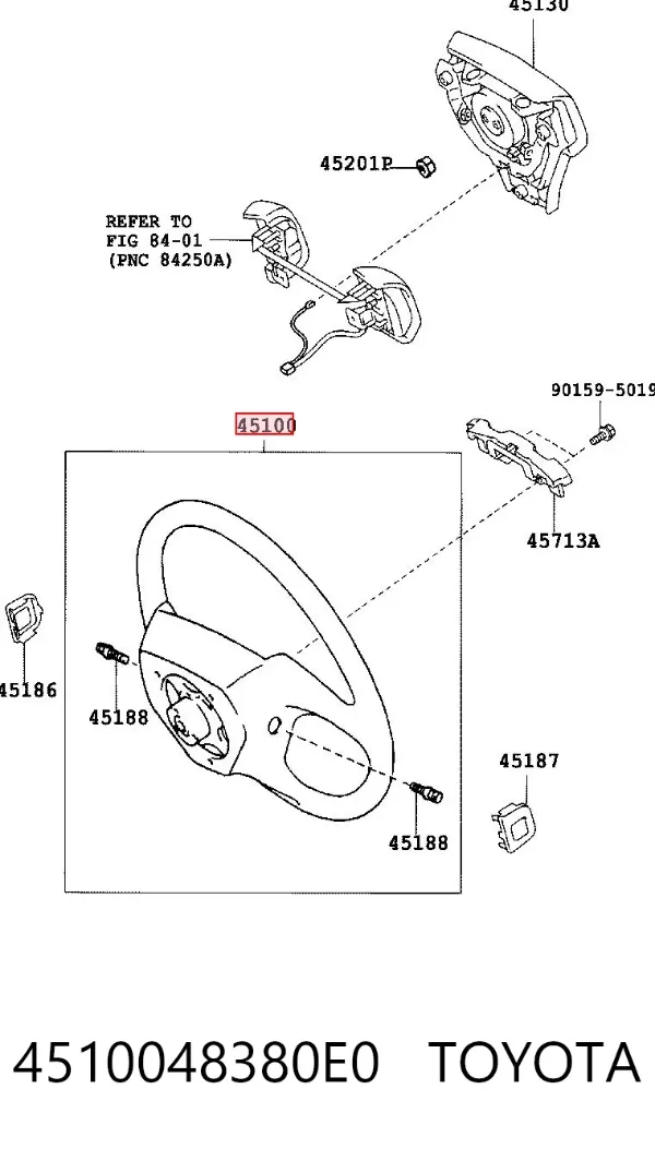 Руль 4510048380E0 Toyota
