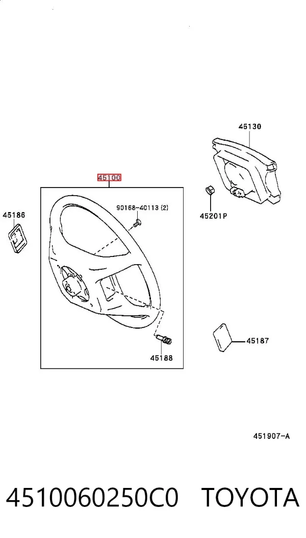 Руль 4510060250C0 Toyota