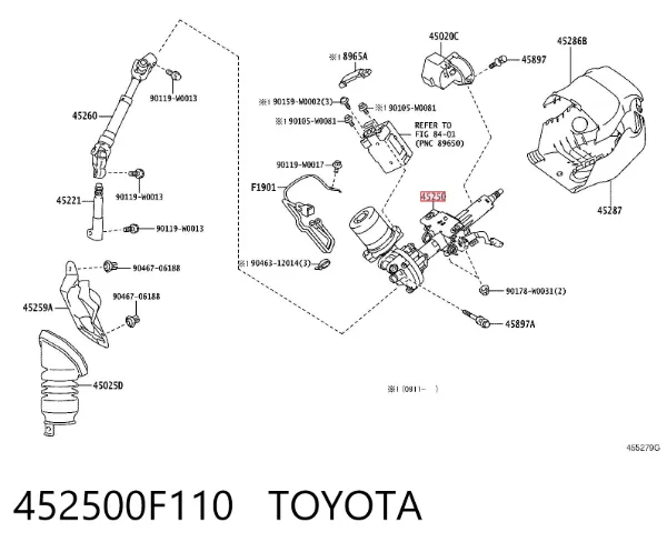 Рулевая колонка 452500F110 Toyota