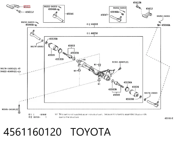 Сошка рулевого управления 4561160120 Toyota